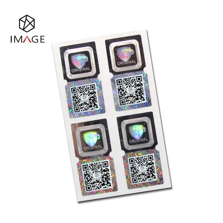 3D Dynamic Holographic Security Anti Fake Label with Printed QR Code