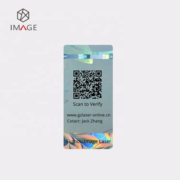 Adhesive Security Holographic Anti-counterfeiting Stickers with QR Code Printing for Verification