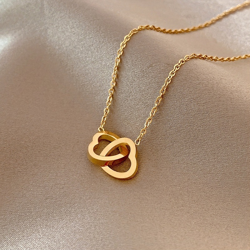 Cadena Para Mujer 18k Gold Plated Butterfly Heart Clover Custom Women's Necklace Stainless Steel Jewelry Necklace