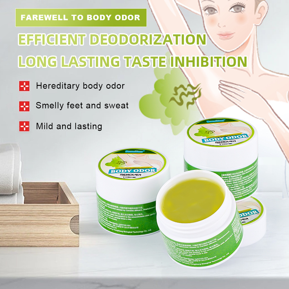 Sumifun Body Odor Removal Cream Eliminate Sweat Underarm Odor Professional Efficient Deodorization Long Lasting Taste Inhibition