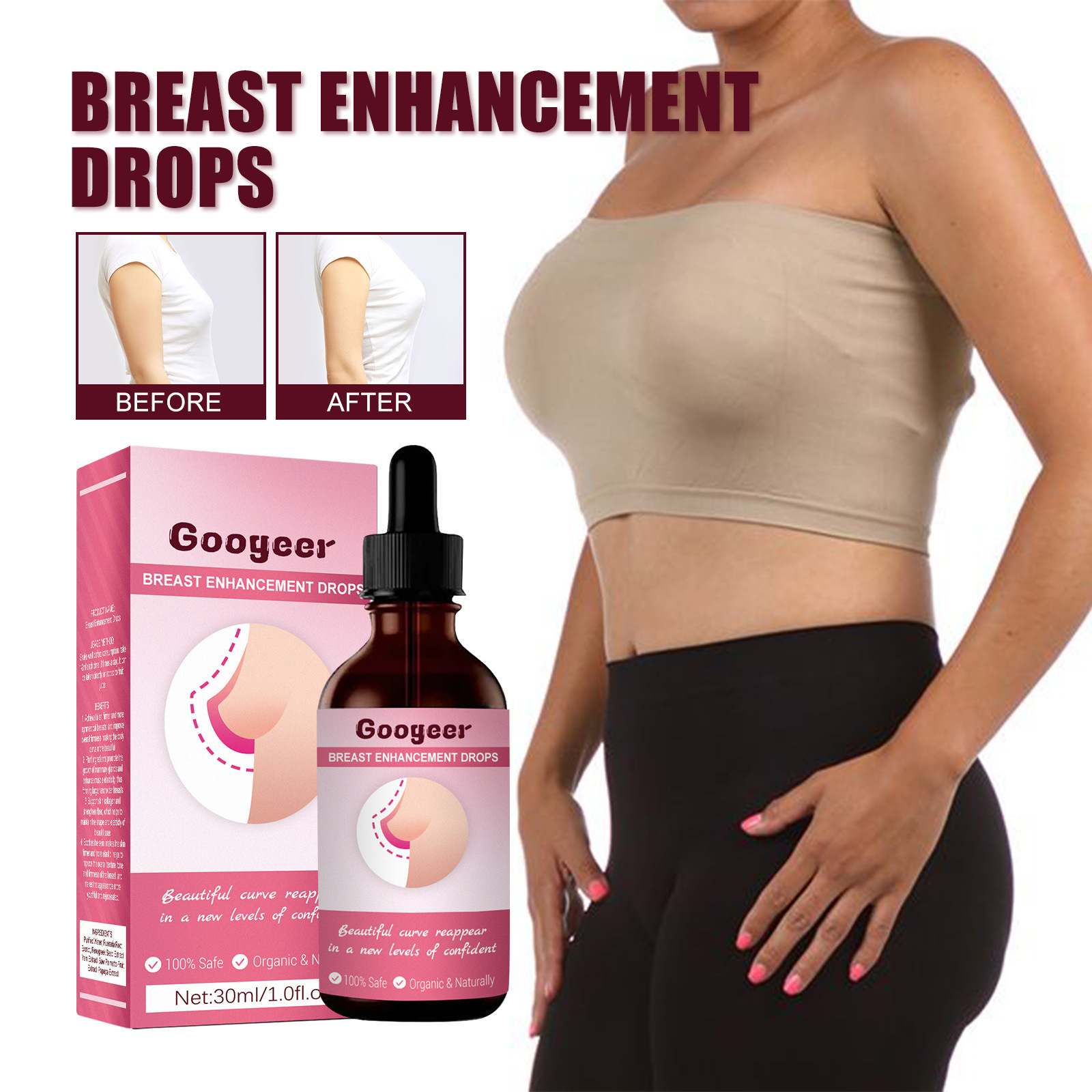 Hot Selling High Quality Massage Natural Ingredients Organic Massage Serum Boobs Big Cream Breast Tightening Oil