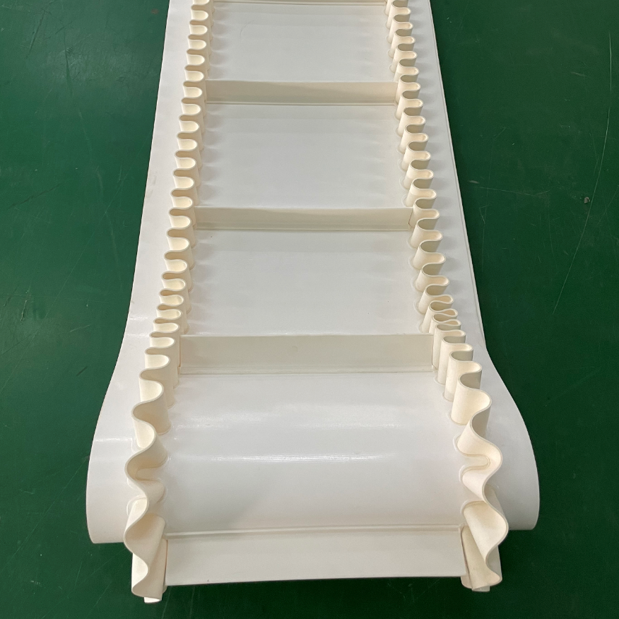 Homemade Large load Capacity PVC/PU Leakproof Outdoor Conveyor Belt With Guide Strip and Sidewall For Food Industry