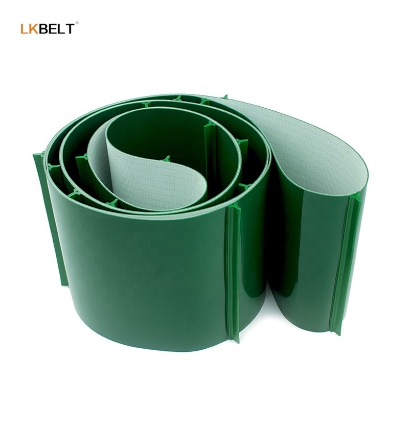 OEM cleated / baffle/sidewall mobile pvc conveyor belt jointed for industrial  handling equipment conveying