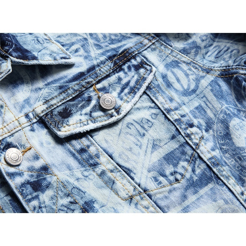 SKYKINGDOM Wholesale Over Digital Print jean jacket custom logo men Denim Jean Jackets For Men