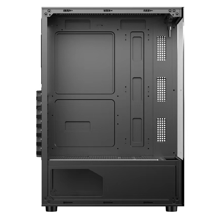 Ruix Phantom 2 Black SPCC Tempered Glass Computer Case ATX Mid Tower MATX Transparent CPU Cabinet Gaming Pc Case