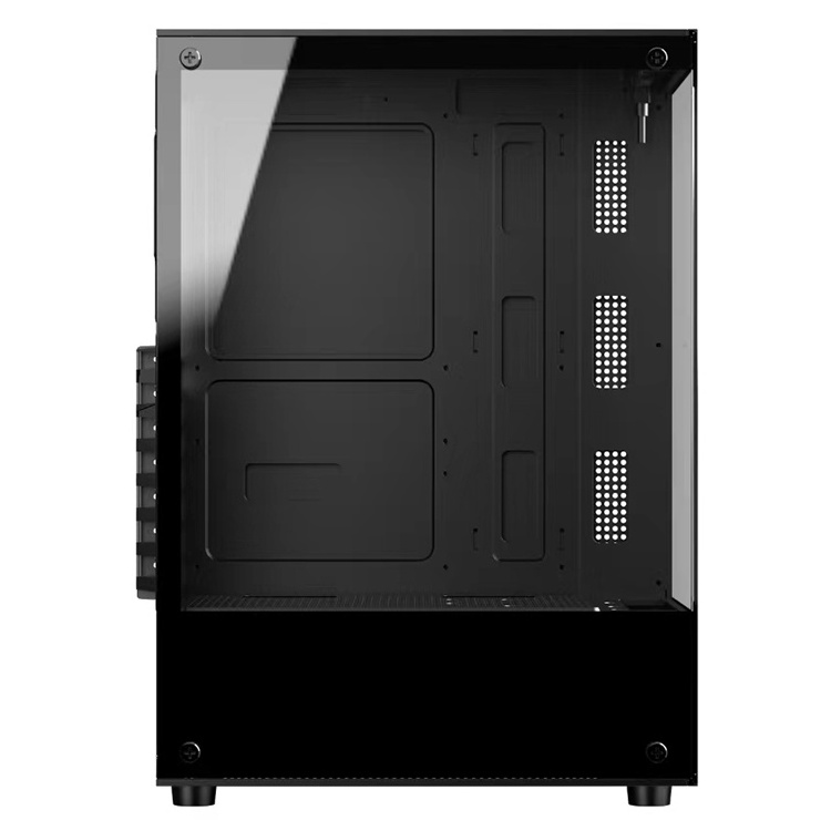 Ruix Phantom 2 Black SPCC Tempered Glass Computer Case ATX Mid Tower MATX Transparent CPU Cabinet Gaming Pc Case