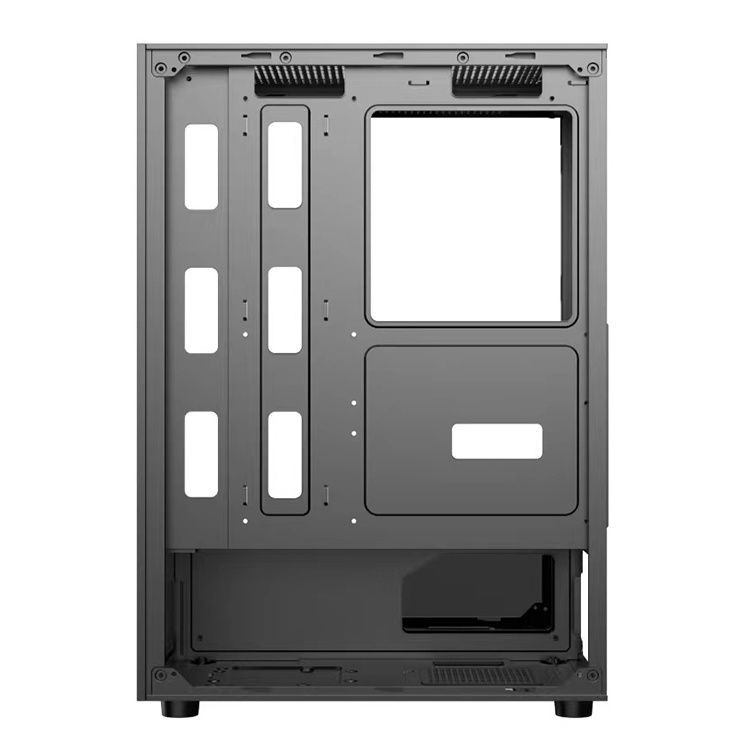 Ruix Phantom 2 Black SPCC Tempered Glass Computer Case ATX Mid Tower MATX Transparent CPU Cabinet Gaming Pc Case