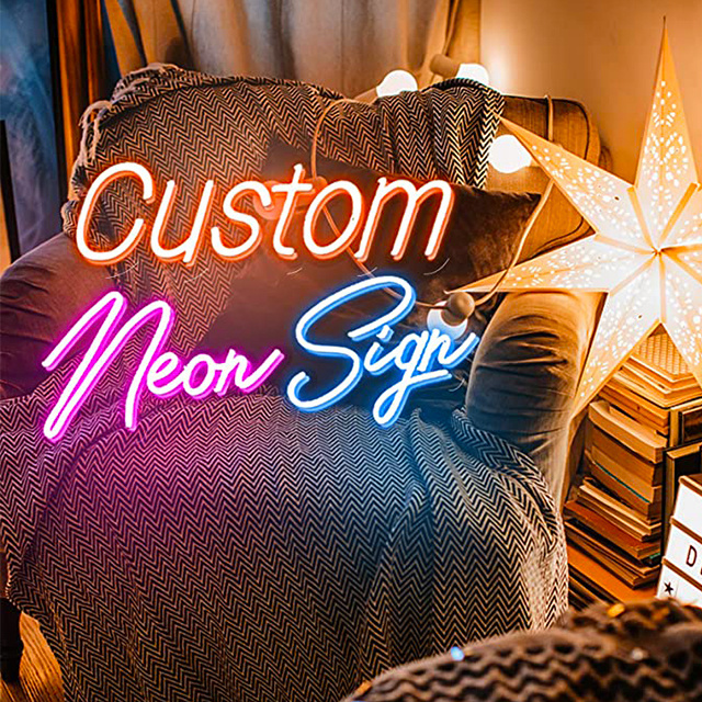 custom metal logo led Neon Sign Wedding  letters LED Neons business sign lights for wall