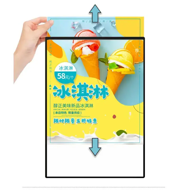 outdoor Snap frame aluminum extrusion Custom Business Logo lightbox aluminium frame Advertising LED Slim Light Box