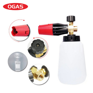 OGAS SPS Car Cleaning Red Black Foam Nozzle Spray Bottle Car Wash Transparent Snow Foam Cannon PA Foam Lance