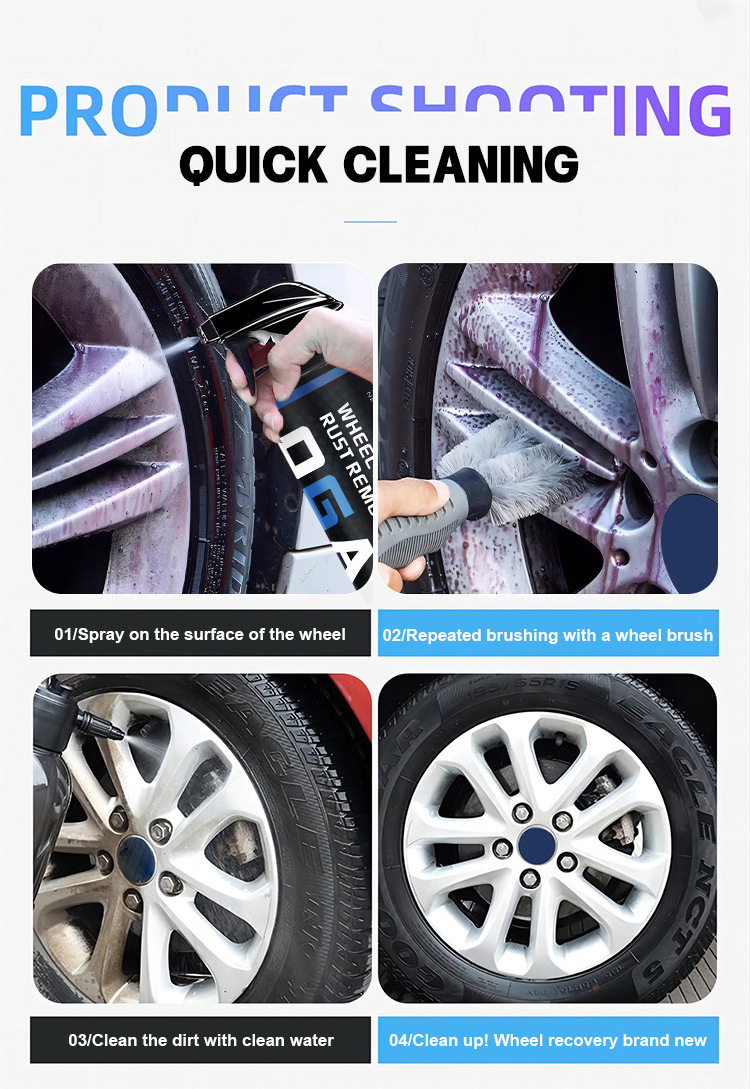 Concentrate solution car wheel rim cleaner rust remover Wheel shine Spray