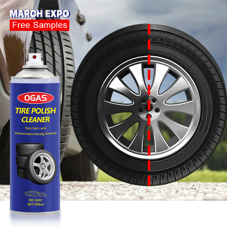 Eco-friendly Cleaning Foam Car Care Long Lasting Tire Shine Protection 500ml Car Wash Tire Shine Tire Polish Cleaner