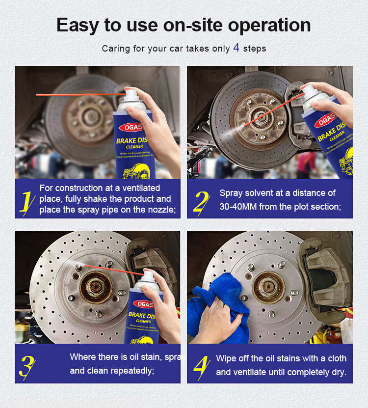 OGAS Eco-friendly Non-Chlorinated Brake Cleaner Spray Car Brake Disc Cleaner