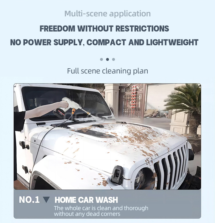 Cordless Portable High Pressure Electric Car Washer Gun Car Wash Foam Gun With 48V Rechargeable Battery Power Wash