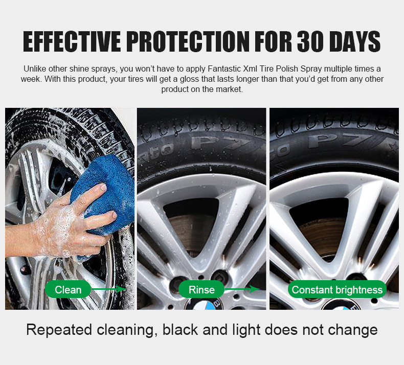 OGAS Eco-friendly Car Care Long Lasting Tire Shine Protection 380ml Car Tire Shine