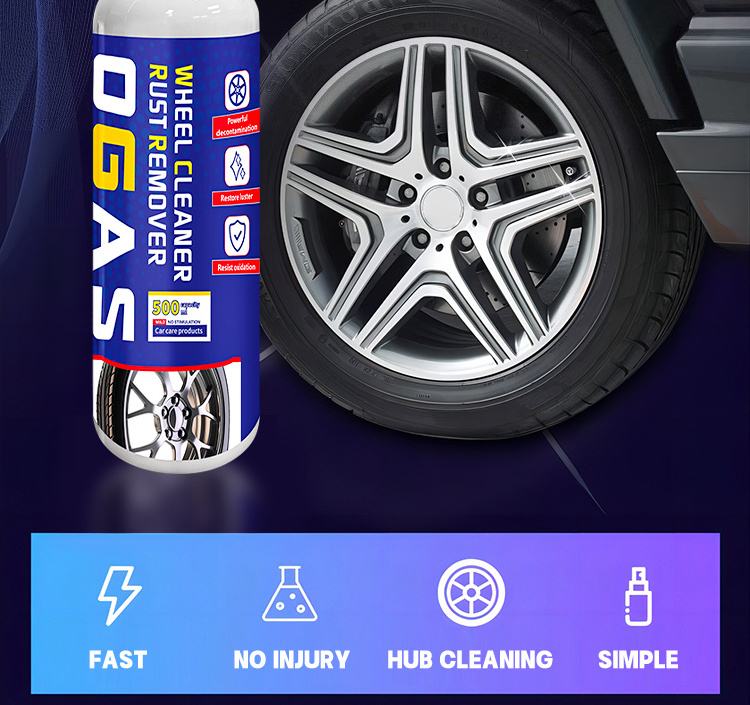 OGAS wheel cleaner 500ml spray liquid cleaning car surface quick removal of rust stains China supplier for car beauty