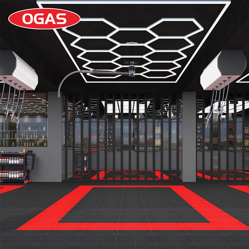 OGAS High Lightness LED garage lamp Inspection hexagon led ceiling wall car detailing studio hexagon led light