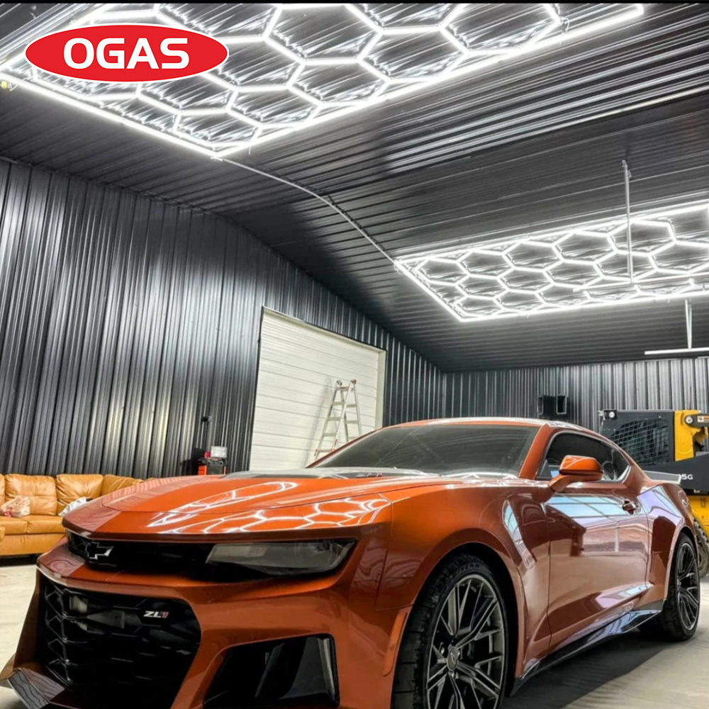 OGAS Car Detailing Workshop clothing store Led Lights Garage honeycomb Led hexagon lights Garage Work Light