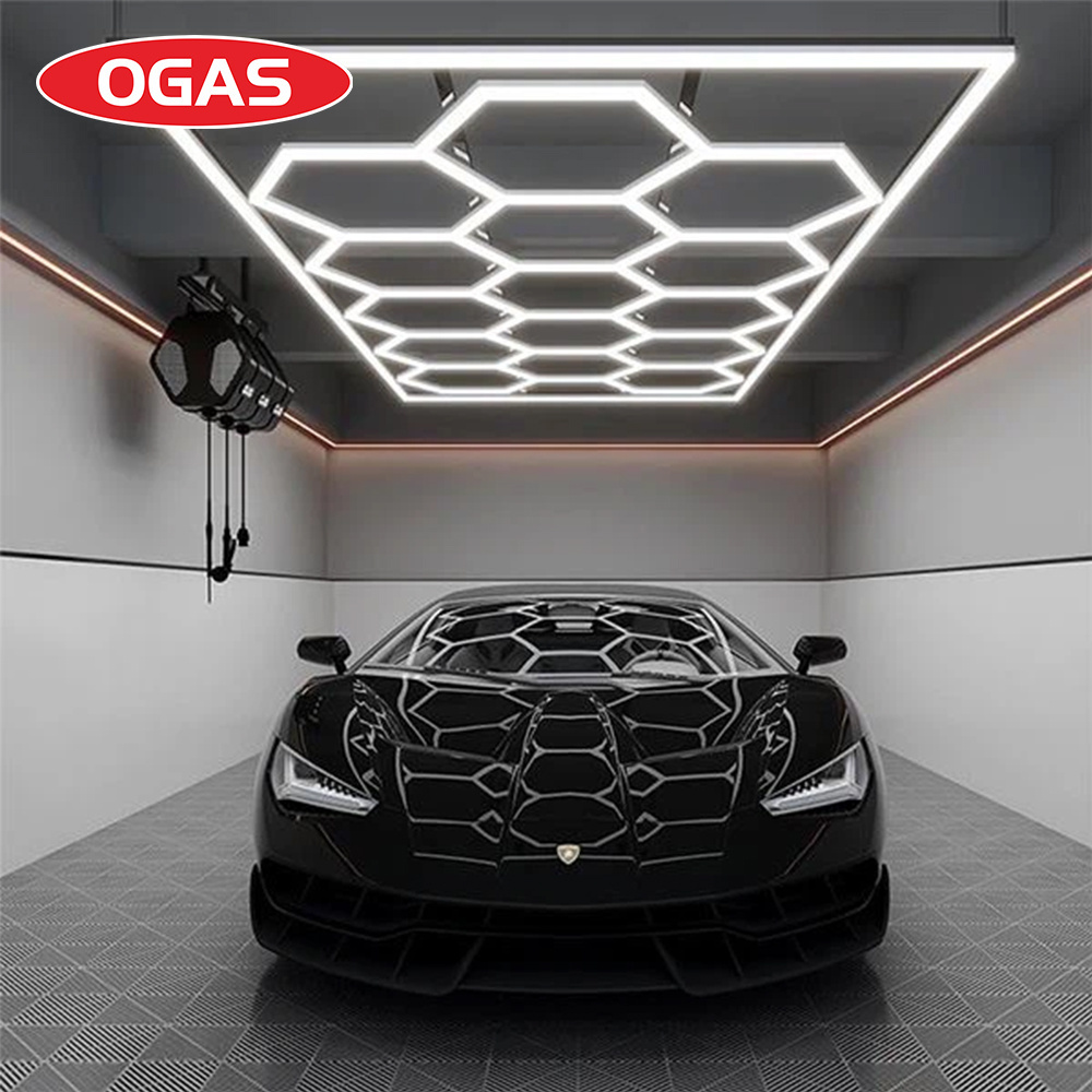 OGAS Car Detailing Workshop clothing store Led Lights Garage honeycomb Led hexagon lights Garage Work Light