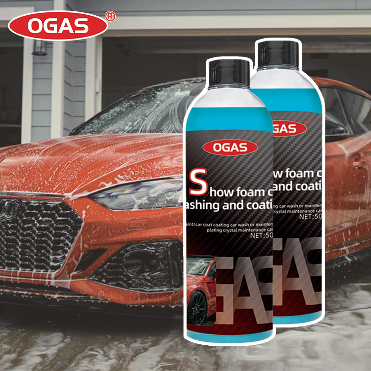 OGAS car detailng products OEM factory 500ml Car plating crystal maintenance cleaning foam car washing and coating wax shampoo