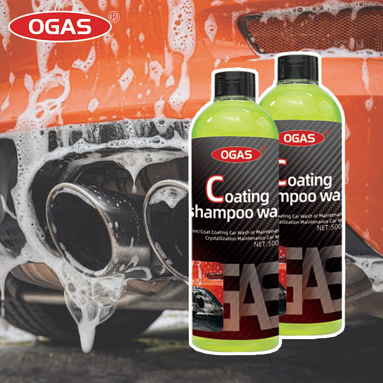 OGAS car maintenance cleaning products OEM factory 500ml car wash snow rich foam wax chemical cleaning soap coating shampoo Wax