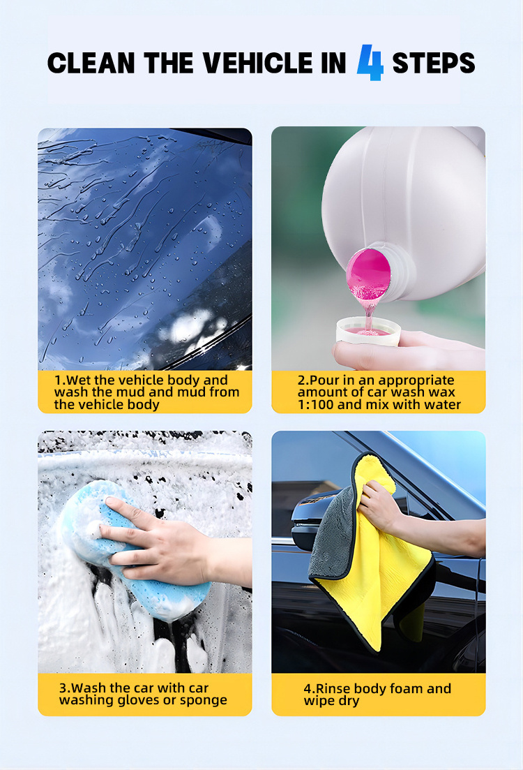 OGAS 2l car care wax car wash wax touch free snow foam wash concentrated car soap shampoo