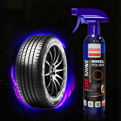 OGAS Professional wholesale tire shine dressing liquid wax spray car tire shine waterproof coating