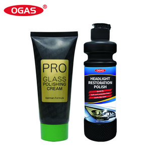 OGAS car care detailing tool kit with 100ml Glass stain removing lotion 100ml headlight restoration polish safe driving kit