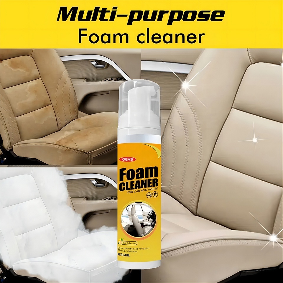 Multifunctional foam cleaner car washing spray private label 150ml multi function purpose foam cleaner