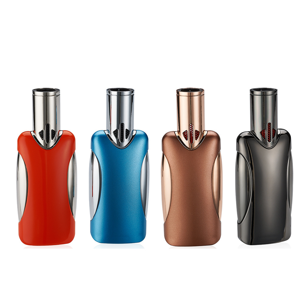 Wholesale Bulk Brand Flame Gun Jet Lighter Custom Butane Torch Refillable Outdoor Metal Windproof Cigar Lighters