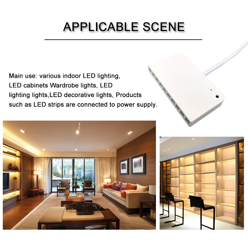 LED wire splitter 12/24V practical multi line split DuPont 3/4/ 6 holes 10 holes for led drawer wardrobe furniture light