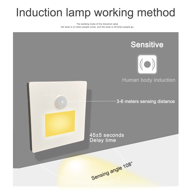 Auto ON OFF Wall light LED Step Stair Light  with Motion Sensor  For Hallway Stairs Passageway sensor step lighting