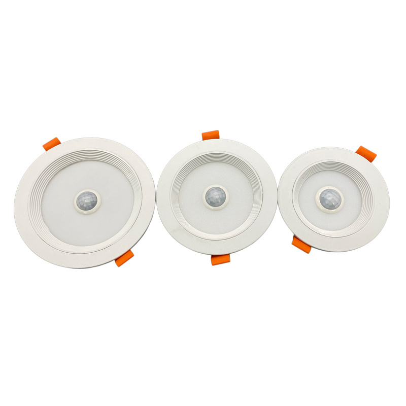 5W 7W 9W smart down light PIR Motion Sensor Recessed Round LED Downlight  led ceiling light for indoor