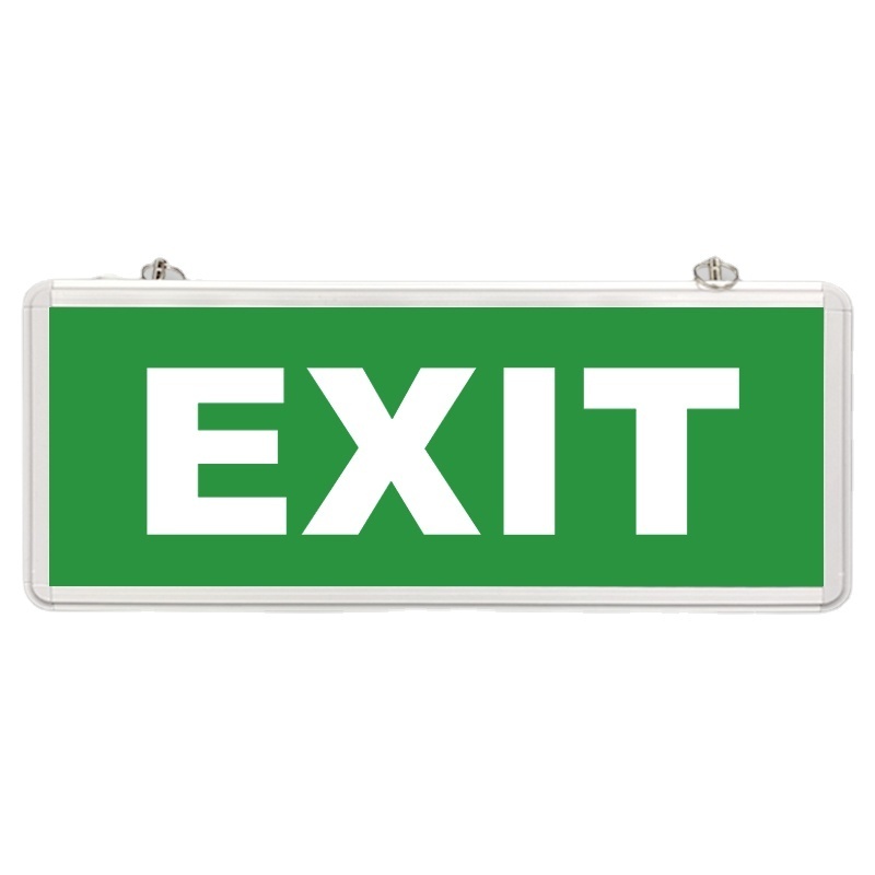 Led acrylic exit light with battery 3w 220v aluminum fire emergency EXIT sign lighting