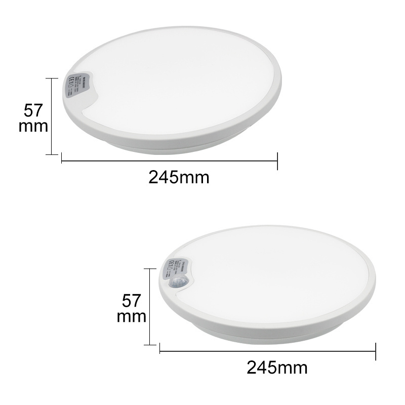 Surface Mount Ceiling  Light 180-265VAC 12W CRI80+ 6000K Daylight LED pir Motion Sensor Microwave radar sensor Light