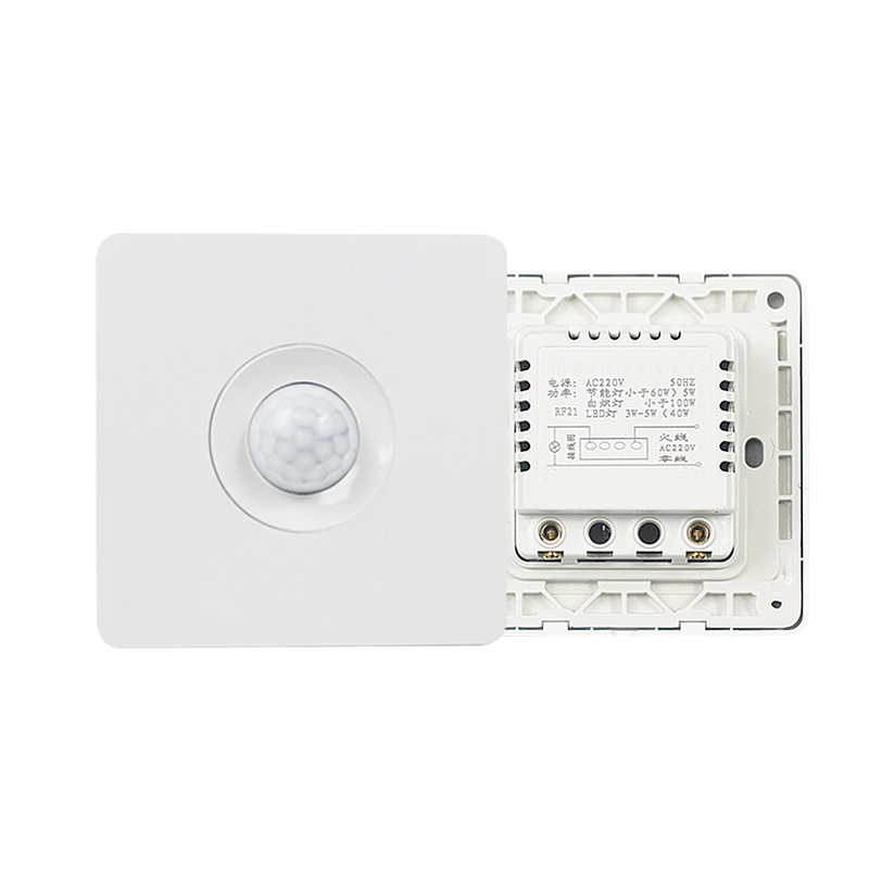 Wall-mounted PIR motion sensor switch 85-265V/AC Infrared body sensing detection sensor Indoor and outdoor on/off light switch