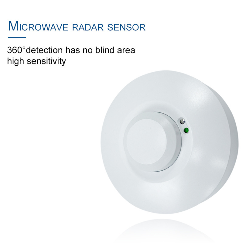 AC110 220V 5.8GHz Microwave Radar Sensor Light Switch  Ceiling Occupancy Motion Detector 360 Degree adjustable Time Setting