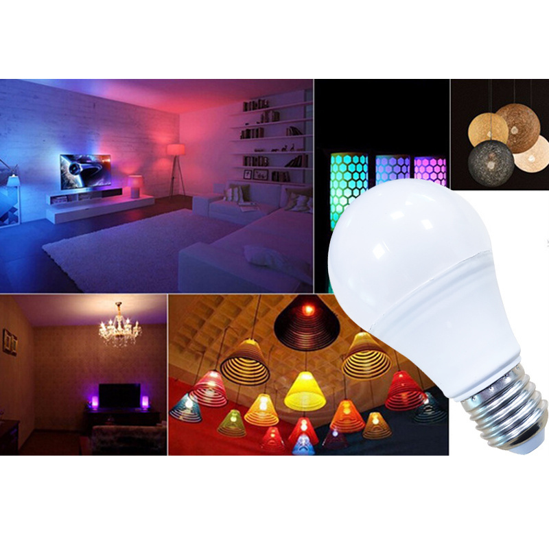 E27 7W RGB+W Multicolor LED Lamp Light 16 million Color Changing Bulb + Remote Control led rgb bulb