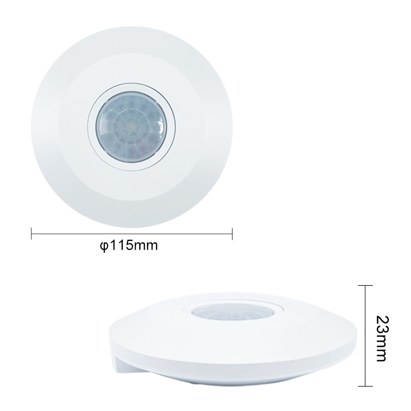 LED ultra thin Human Body Infrared Detector pir  Motion sensor Switch 360 degree ceiling surface mount