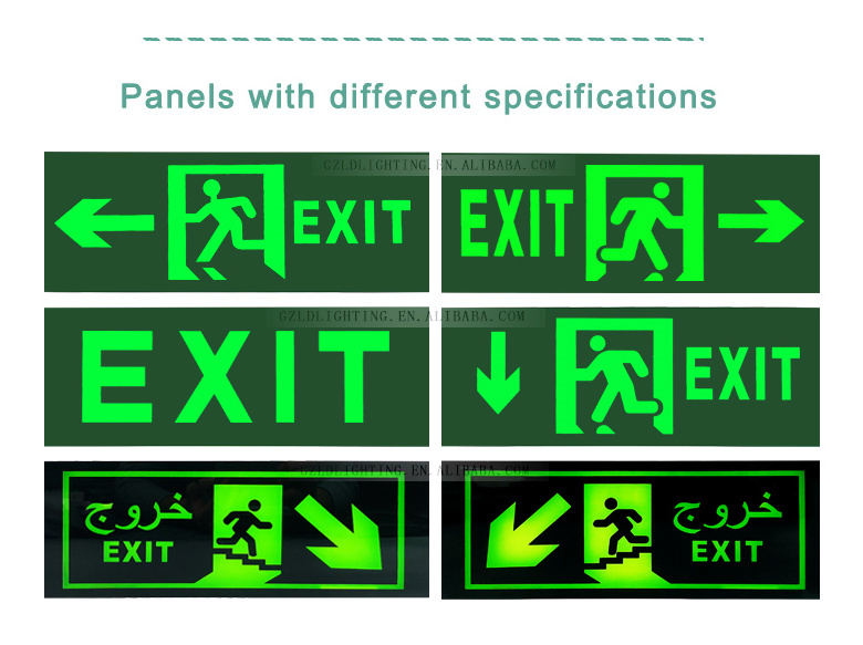 Factory price CE ROHS approved 3w emergency exit light exit sign light