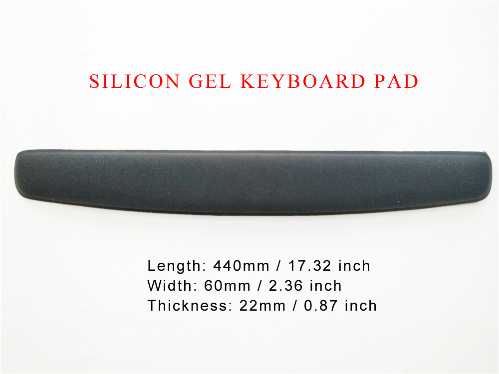 Silicone Keyboard Pad, Gel Keyboard Wrist Rest Pad with PU Bottom