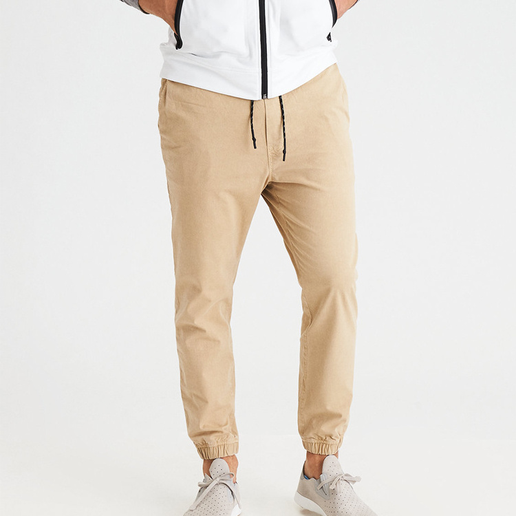 Elastic Waist and Leg Opening Jogger Mens Chino Pants