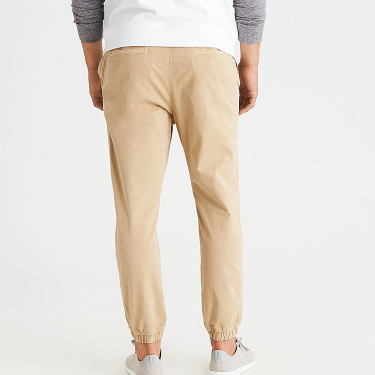 Elastic Waist and Leg Opening Jogger Mens Chino Pants