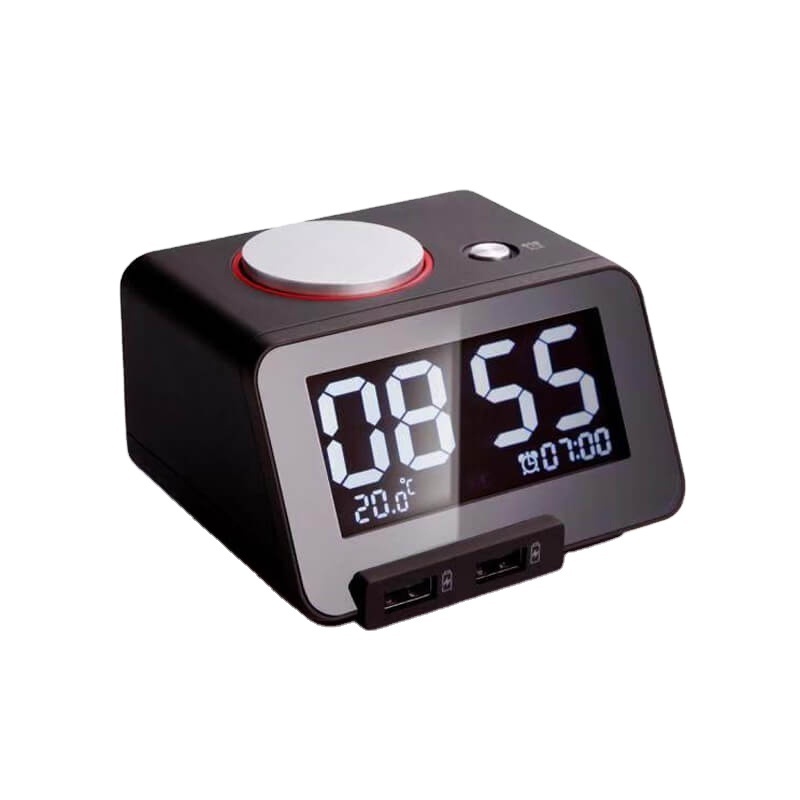 Guest Guess 2023 Hotel Mini Dual USB Charger Alarm Clock SOLO Digital Display Room Alarm Modern Digital Clock