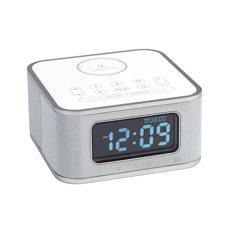 Guest Guess 2023 Dual USB Digital Alarm Clock For Hand-free Desk Alarm Radio Digital Clock With Wireless Charging