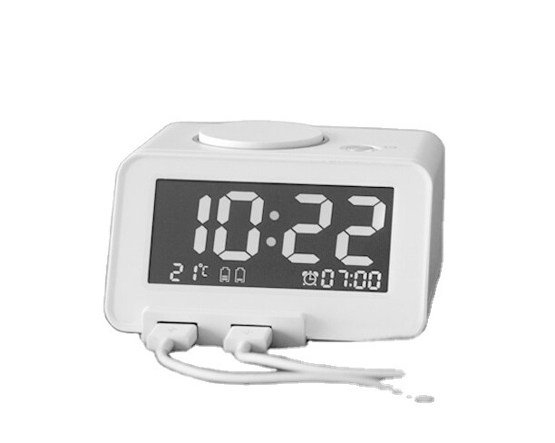 Guest Guess 2023 Hotel Mini Dual USB Charger Alarm Clock SOLO Digital Display Room Alarm Modern Digital Clock