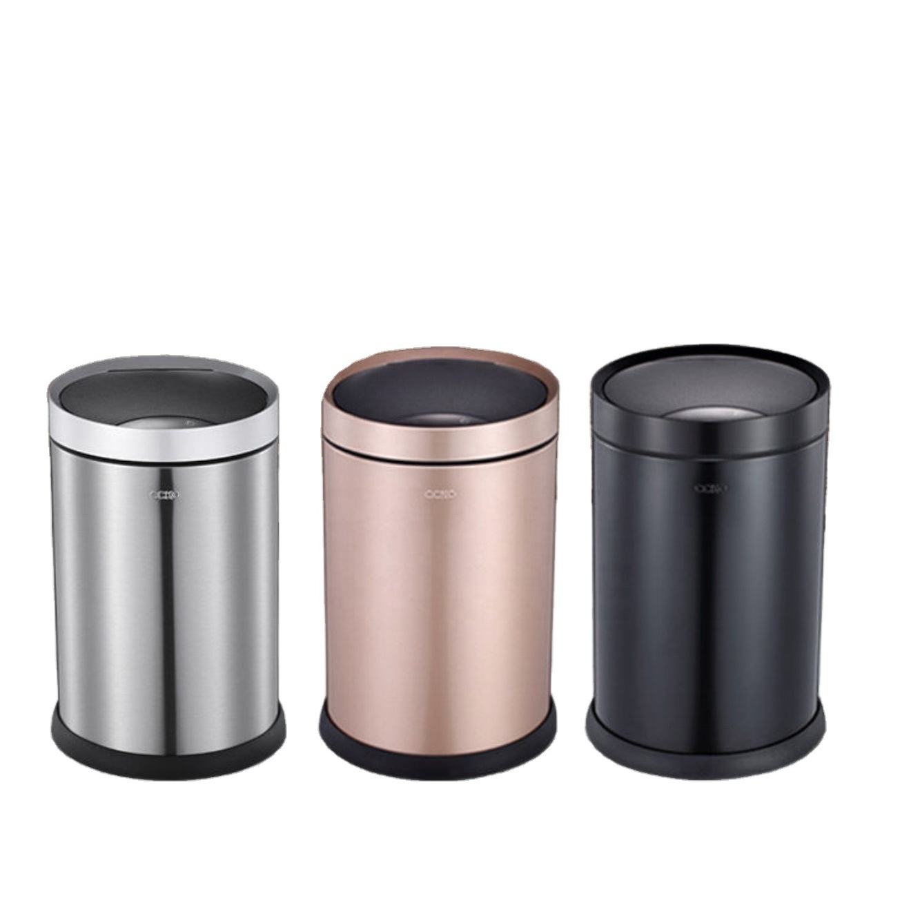 2022 6L Cylinder Touchless Sensor Trash Can Brushed Stainless Steel Automatic Dustbin Smart Waste Bin