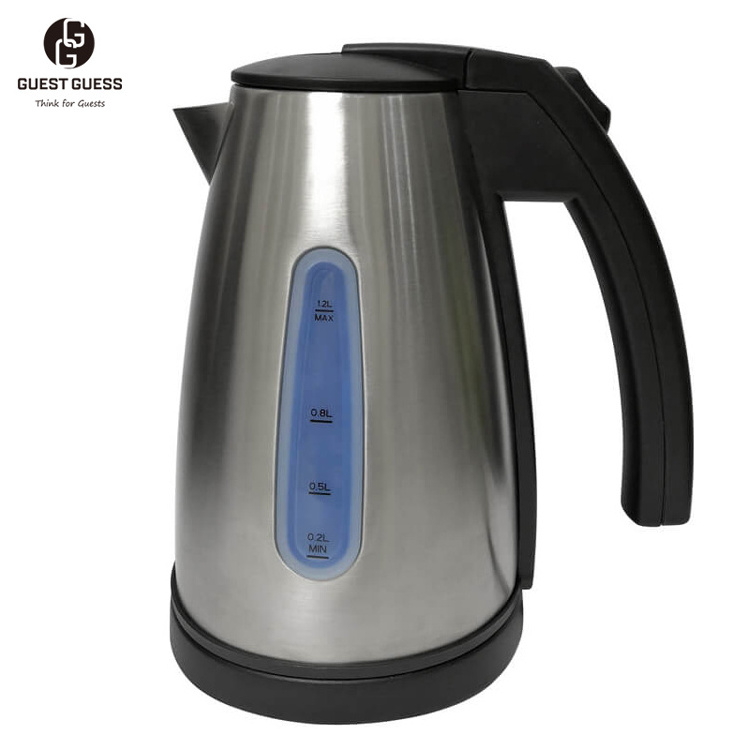 Factory Supplying Customized Good Price Hospitality Use 1L  1500W Transparent Water Gauge Digital Water Boiler Electric Kettle