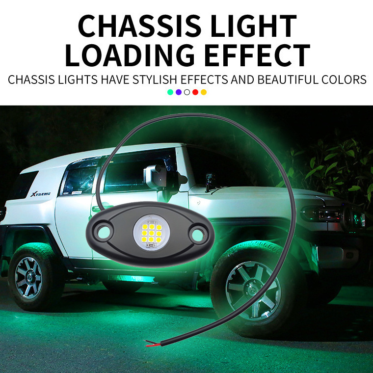 New 12V LED Rock Light Rear Underbody Rock Pod Jeeps 4X4 Pickup Truck SUV ATV UTV Buggy Boat RAR Car Chassis Lights Condition