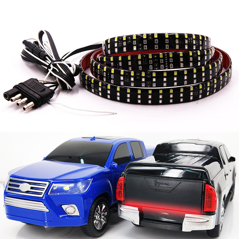 49 60 Inch 12V LED STRIP LIGHT Flexible Curved Triple Row Led Strip Pickup Truck Offroad Barra 4X4 SUV Tailgate Tailight strip